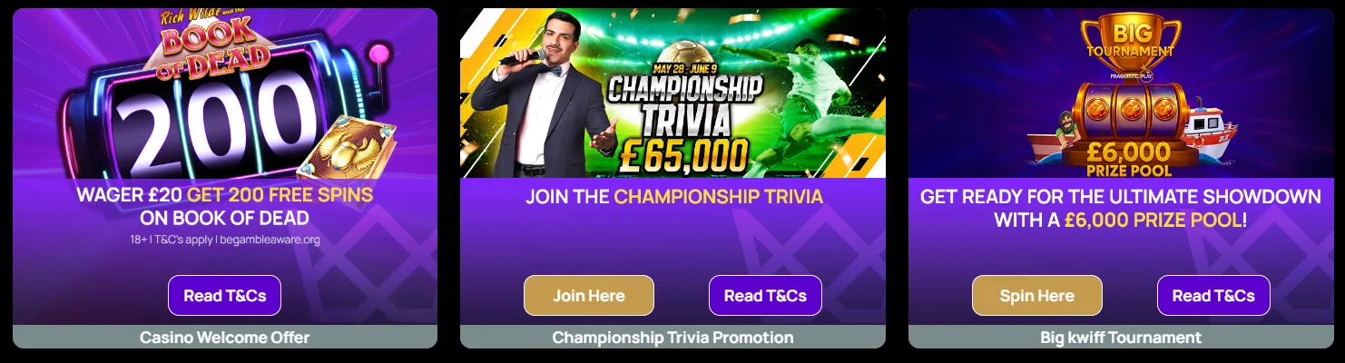 Kwiff Casino Promotions Free Spins Big Tournament